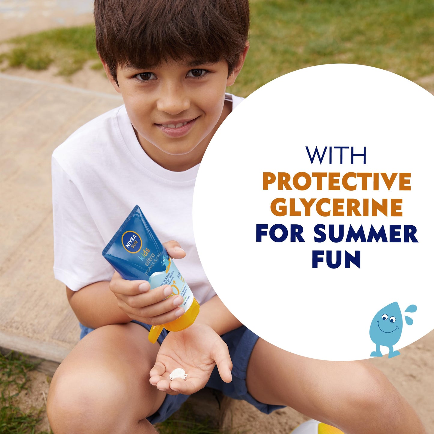 NIVEA Sun Kids Ultra Protect & Play SPF 50+ Lotion (150ml), Moisturising Kids Sun Cream Immediately Protects Delicate Skin Against Sunburn and Long-Term UV Damage