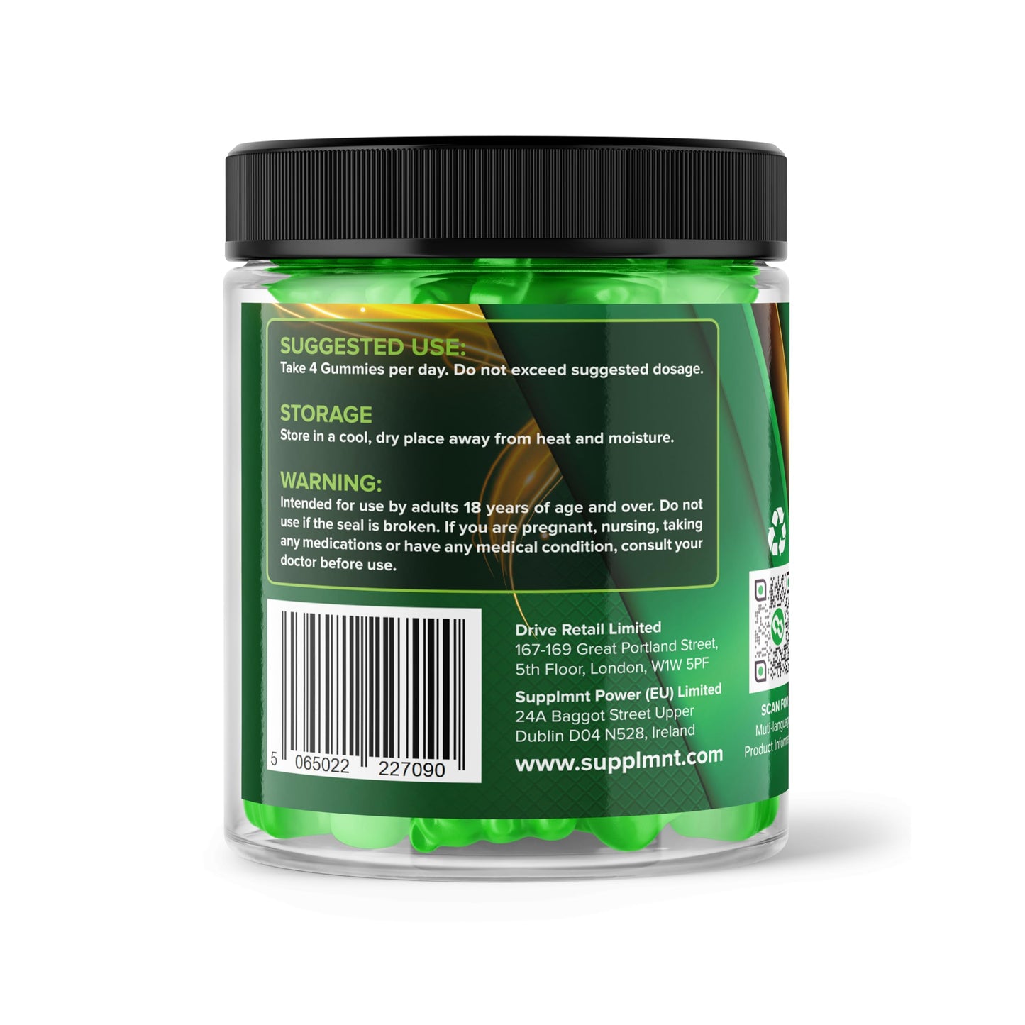Creatine 120 Gummies Max 5000mg for Men and Women Creatine Monohydrate with Added Magnesium - Chewable Gummies, Apple Flavour (1 Month Supply)