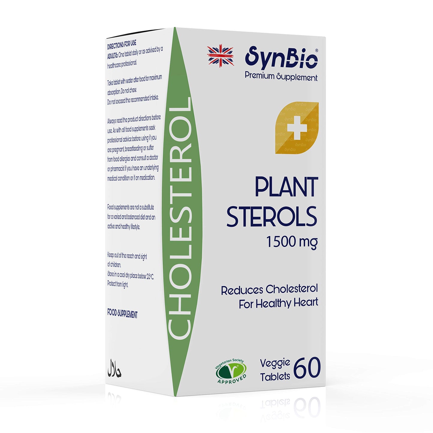 SynBio Premium+ - Plant Sterols | 60 Tablets | Vegetarian | Maintain & Lower Cholesterol Levels | Proven Supplement to Lower Cholesterol Levels | Supports Heart Wellbeing | Made in The UK