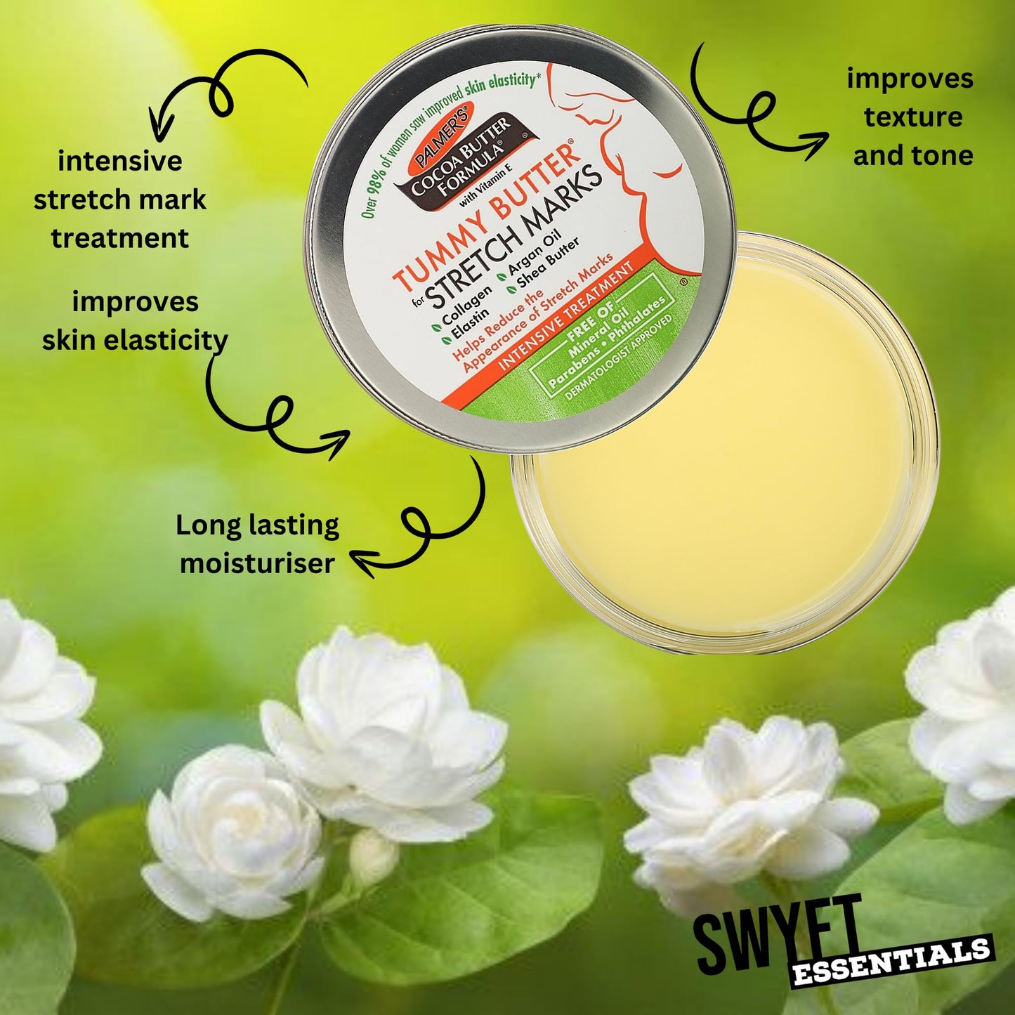 Palmers Coconut Stretch Mark Cream Bundle: 1x Palmers Stretch Mark Cream 250 ML & 1x Palmers Firming Butter 125 gm | Stretch Mark Removal Bundle by Palmers Cocoa Butter