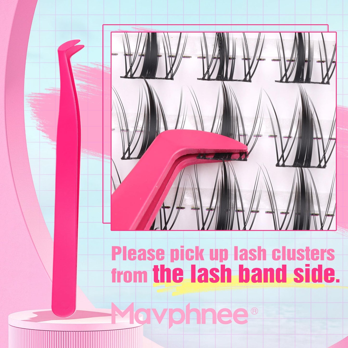 Manga Lash Clusters Kit Spiky Cluster Eyelash Extensions Kit Anime Lashes Individuals Dramatic Lash Extensions Kit DIY at Home 8-16MM Cluster Lashes Kit with Bond and Seal Waterproof and Tweezers