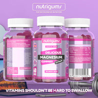 Magnesium Citrate 1250mg & Vitamin C 80mg Mixed Berry 60 Vegan Gummies | Elemental Magnesium 150mg & Vitamin C 80mg (2 Per Serving) High Strength | Suitable for Adults & Kids Age 5+ by NUTRIGUMS®
