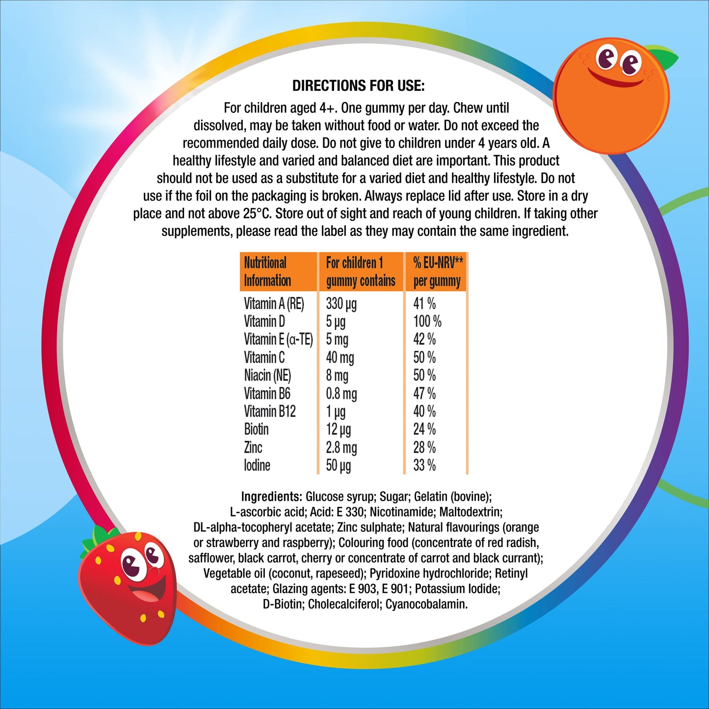 Centrum Multivitamins for Kids, including Vitamin C, D, and Orange & Mixed Berry Flavor, 30 Chewable Multigummies (Packaging may vary)