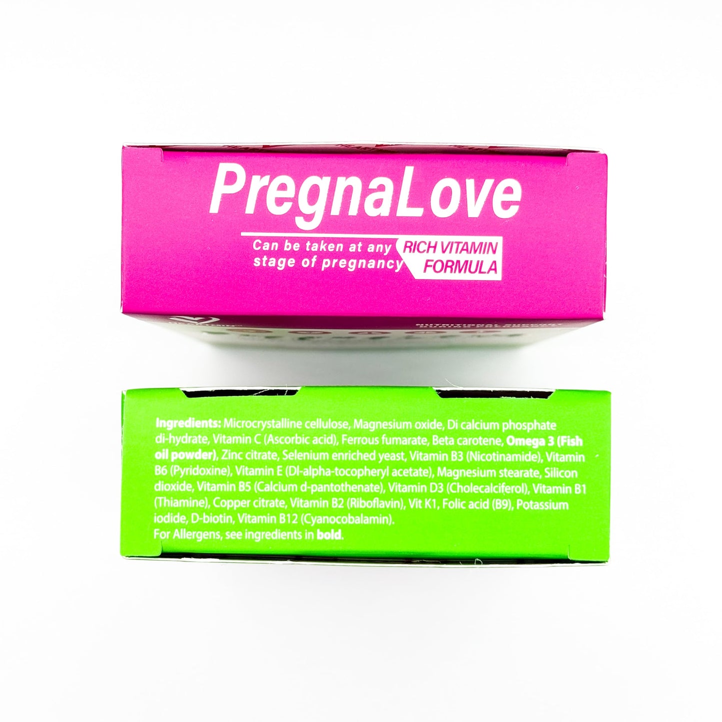 Heartmin Pregnalove Original Pregnancy Support Tablets, Conception & Fertility Vitamins for Couples, 400µg Folic Acid Multivitamin Gummies – Zinc, Vitamin D, Iron & Omega 3, Vegan, 30 Tablets, 1 Month Supply –