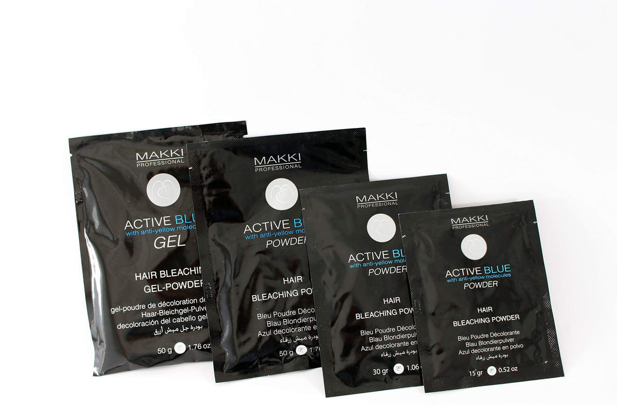 Makki Dust Free Active Blue Hair Bleach Bleaching GEL-Powder with ANTI YELLOW molecules 50g
