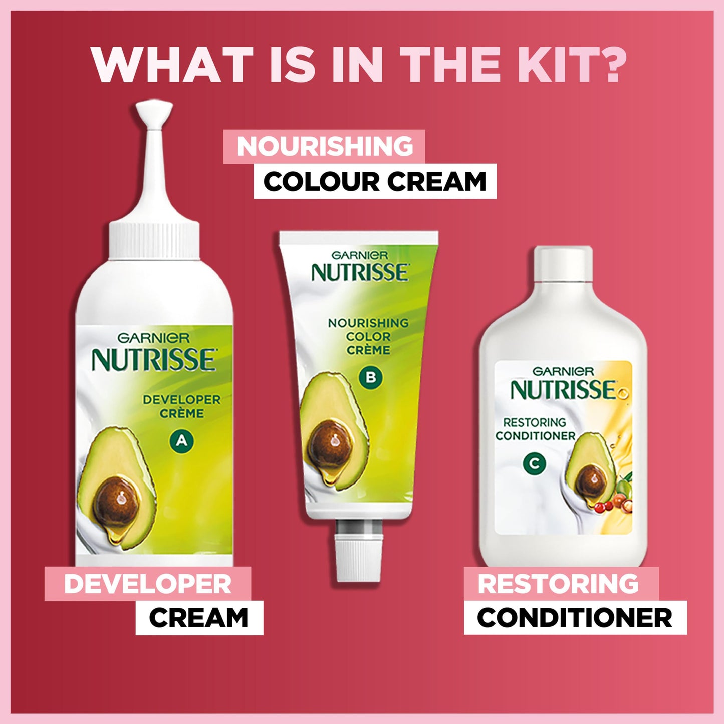 Garnier Nutrisse Permanent Hair Dye, Natural-looking, hair colour result, For All Hair Types, 3.62 Burgundy Garnet