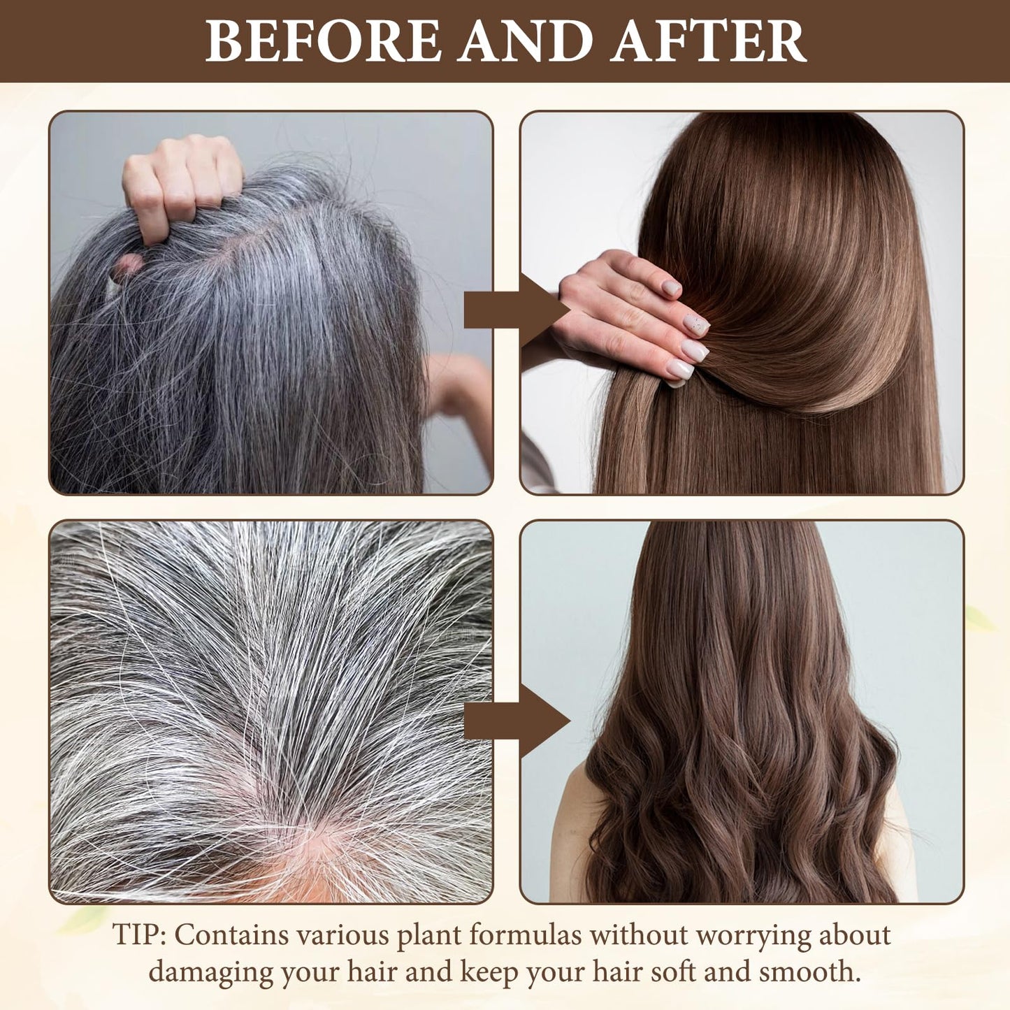 Bisienya 100ml Nova Hair Dye Shampoo For Men & Women Hair Dye Shampoo Nova Hair Shampoo Hair Dyeing Shampoo, Mildly Moisturizing The Scalp, Easy To Change Hair Color (Brown), Comes With 3 Hair Dyeing Combs