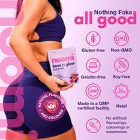 Creatine Gummies for Women with Collagen – Creatine Monohydrate + Collagen Gummies for Women – Pre Workout Chews for Glow, Strength & Focus – 1 Month Supply – Berry Flavour – noomi Tone n Glow