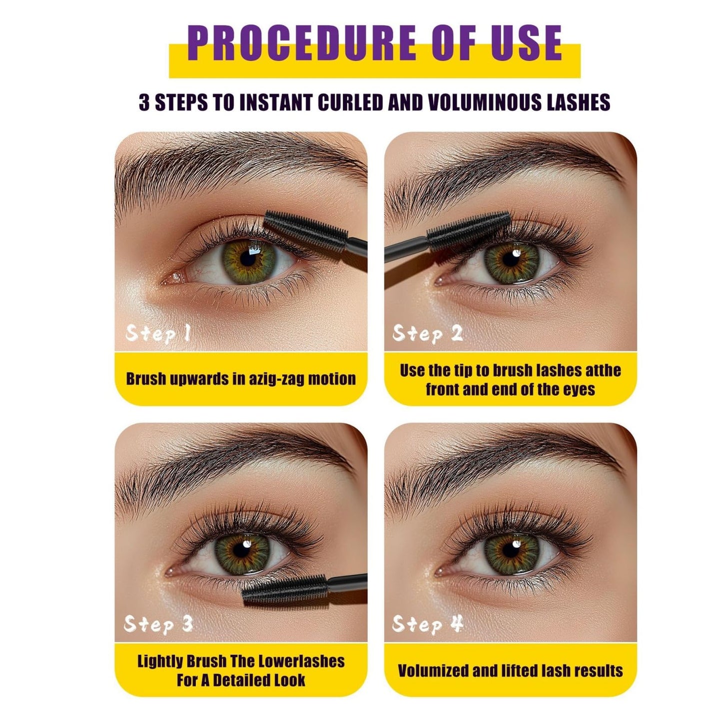 Fankayi Black Mascara,Bu/bble Mascara,Waterproof Long-lasting Ma/scara,Volume and Length Formula for Bold,Long Lasting Non-smudged,Enhances the Natural Look,Creates Thick,Clump-Proof,Well-Defined Lashes