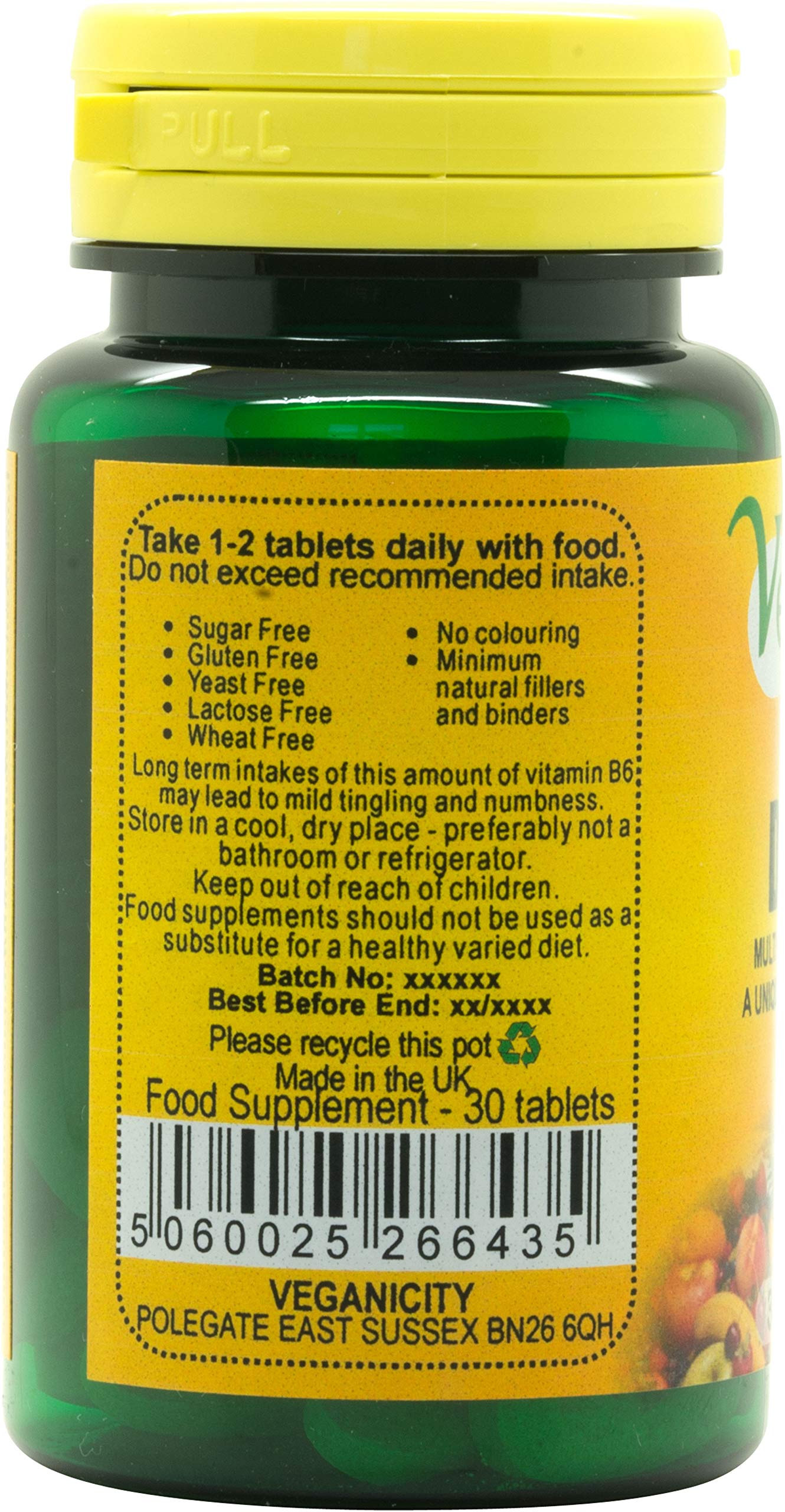 Veganicity Digest-Ase : Digestive Health Supplement : 60 Tablets, in a Planet-Friendly 99% Recycled Pot