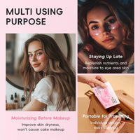 Cureluxe 12Pairs Sakura Eye Patches for Dark Circles - Eye Masks for Puffy Eyes - Eye Mask for Fine Lines & Eye Bags - l Under Eye Gel Patche for Women & Men - Hydratin & Firming & Vegan Cruelty-Free