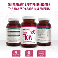 NUTRAFLOW - UTI Vitamin | Urinary Infection Vitamin - 30 Tablets | Ease Discomfort Within The Urinary Tract - Includes Cranberry, Juniper Berries, Acerola & Vitamin C - by NutraVit