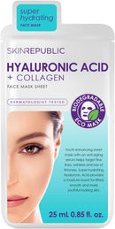 Skin Republic Hyaluronic Acid & Collagen Face Mask, For Younger Looking Skin, Helps with Fine Lines and Wrinkles, Long Lasting Hydration, 25ml
