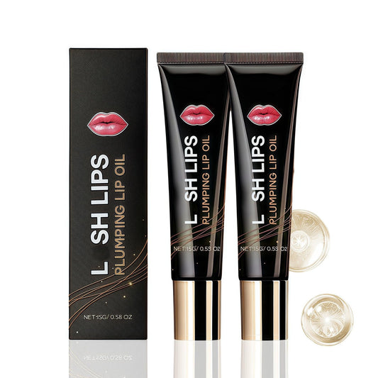 Fankayi 2PCS Lip Plumper Gloss for Fuller Lips,Plump/ify Lip Oil Plumper,Moisturizing Plumping Lip,Natural Lips Plumping Serums,Natural Lips Plum-ping Serums,Lip Oils,Li-p Plum-ping Serum