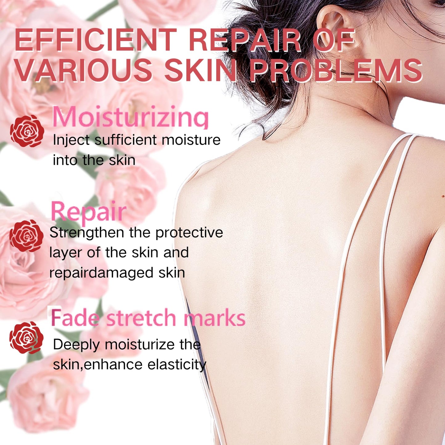 ISBEAUSOLS Vc Body Oil Gel - Body Oil for Women - Body Skin Care Oil Gel for Face,Body,Arm,Leg - Natural Vitamin C Essential Oils for Dry Skin - Hydrating Skin Care,Nourish,Watery Oil Texture (200ML, Rose)