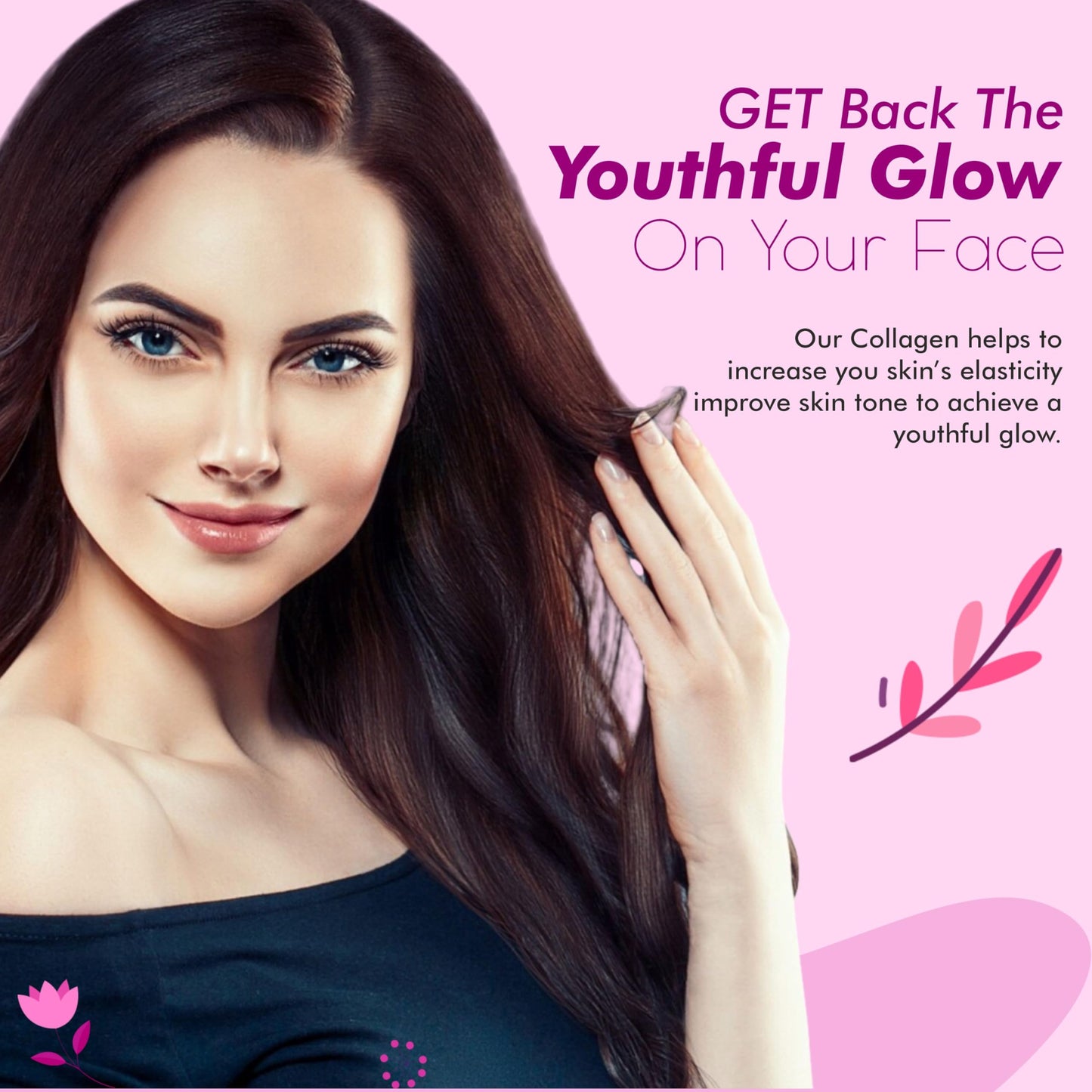 Vitaminnica Because your Health Matters Vitaminnica Vita Beauty Premium Bovine Collagen Powder (Type I & III) with Hyaluronic Acid, Glutathione, Vitamin C, Biotin & Vitamin E | for Glowing Skin & Anti-ageing | 30 Servings | Berries Flavour