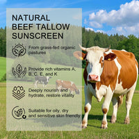Lumiter Tallow Sunscreen SPF 50+ Broad Spectrum, Face Body Sunscreen, Beef Tallow Skincare, Water Resistant, 60g