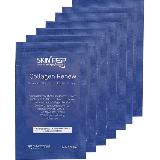 SkinPep Collagen Renew - Growth Factor Night Cream - Super Hydrating Moisturisers + Retinol + Hyaluronic Acid + Vitamin C +Collagen Peptides - SkinPep Best Choice For Premium Quality Night Cream (14ml)