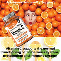 Vitamin C and Zinc Capsules | High Strength Vitamin C 1500mg and Zinc 40mg | Enhanced with Rosehip and Citrus Bioflavonoids | for Maintenance of Normal Immune System | 60 Vegan Capsules | Made in UK