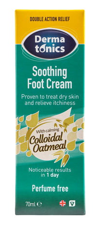 Dermatonics Soothing Foot Cream - Rapid Relief for Athlete’s foot, Dermatitis, Dry Skin Conditions with Calming Colloidal Oatmeal | Suitable for Diabetics and is Vegan-friendly | 70 ml