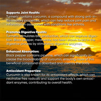 SASH Vitality Organic Turmeric Curcumin 600mg Serving with Organic Black Pepper | 120 Vegan Capsules | High Potency Antioxidant & Absorption | Certified Organic Supplement – UK Made Sash Vitality