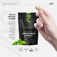 Lemon Balm Extract 7500mg - High Strength 6% Rosmarinic Acid (30mg) Supplement - 90 Vegan Capsules (3 Months Supply) - Resealable and Recyclable Pouch - by Alpha01