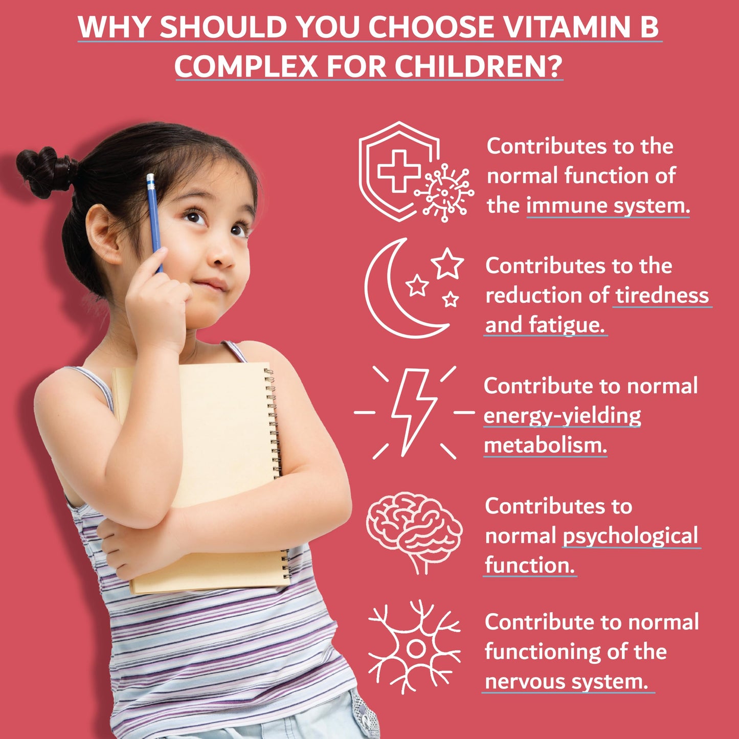 Vitamin B Complex for Children 30ml | 9 B-Vitamins Supplement from Birth 0-11 Years | Newborn Baby Kids Sugar Free UK Made Vegetarian Liquid | 1 Drop Daily