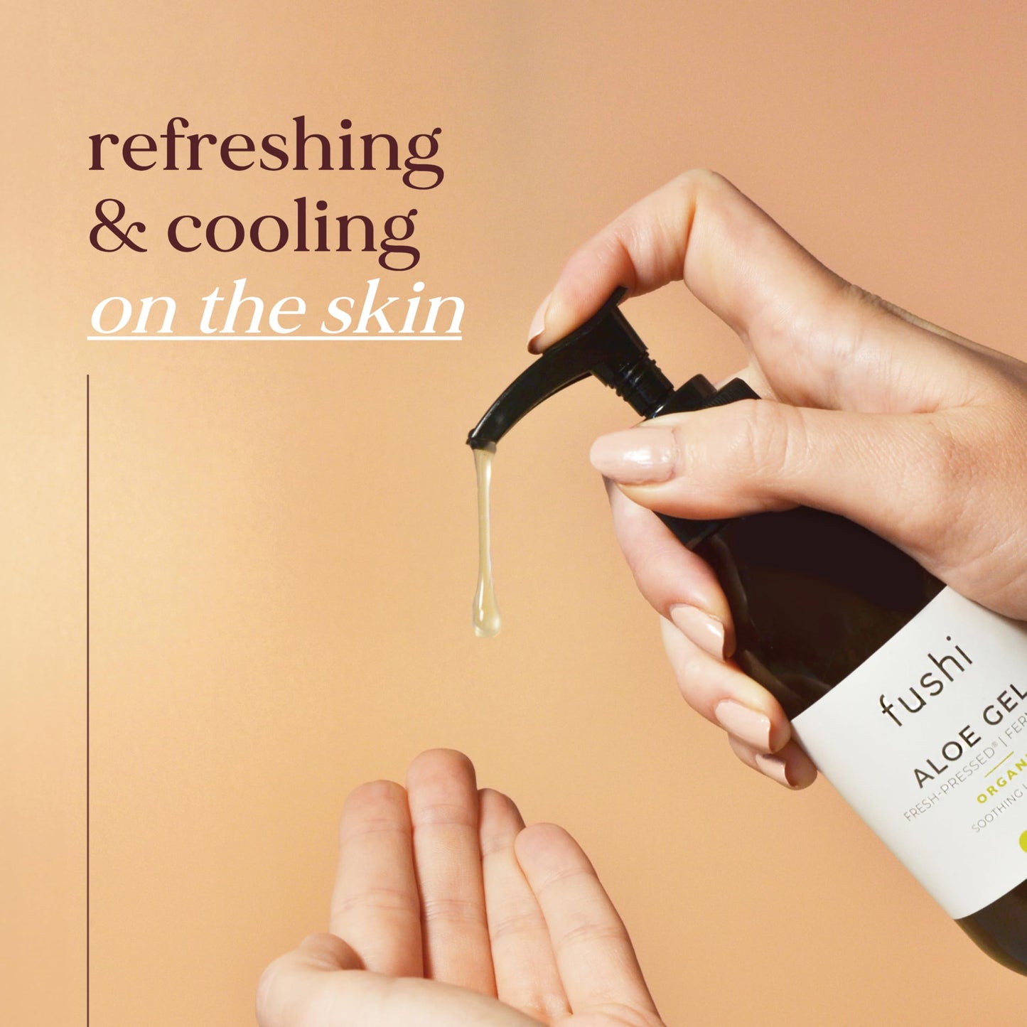 Fushi Organic Aloe Vera Gel for Face with Fermented Aloe & Frankincense - 150ml Cooling & Soothing Natural Skincare - Hydrating Face Moisturiser with Deep Sea Minerals for Acne, Burns & Redness