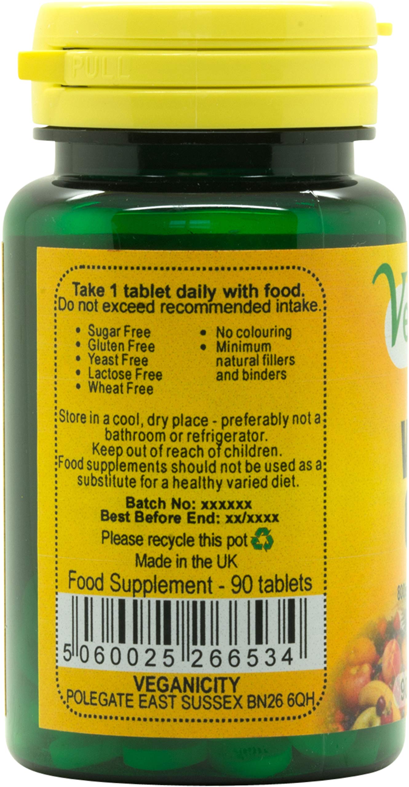 Veganicity Vitamin D 1600 Complex (40µg) : General Well-Being and Joint Health Supplement - 90 Tablets, in a Planet-Friendly 99% Recycled Pot
