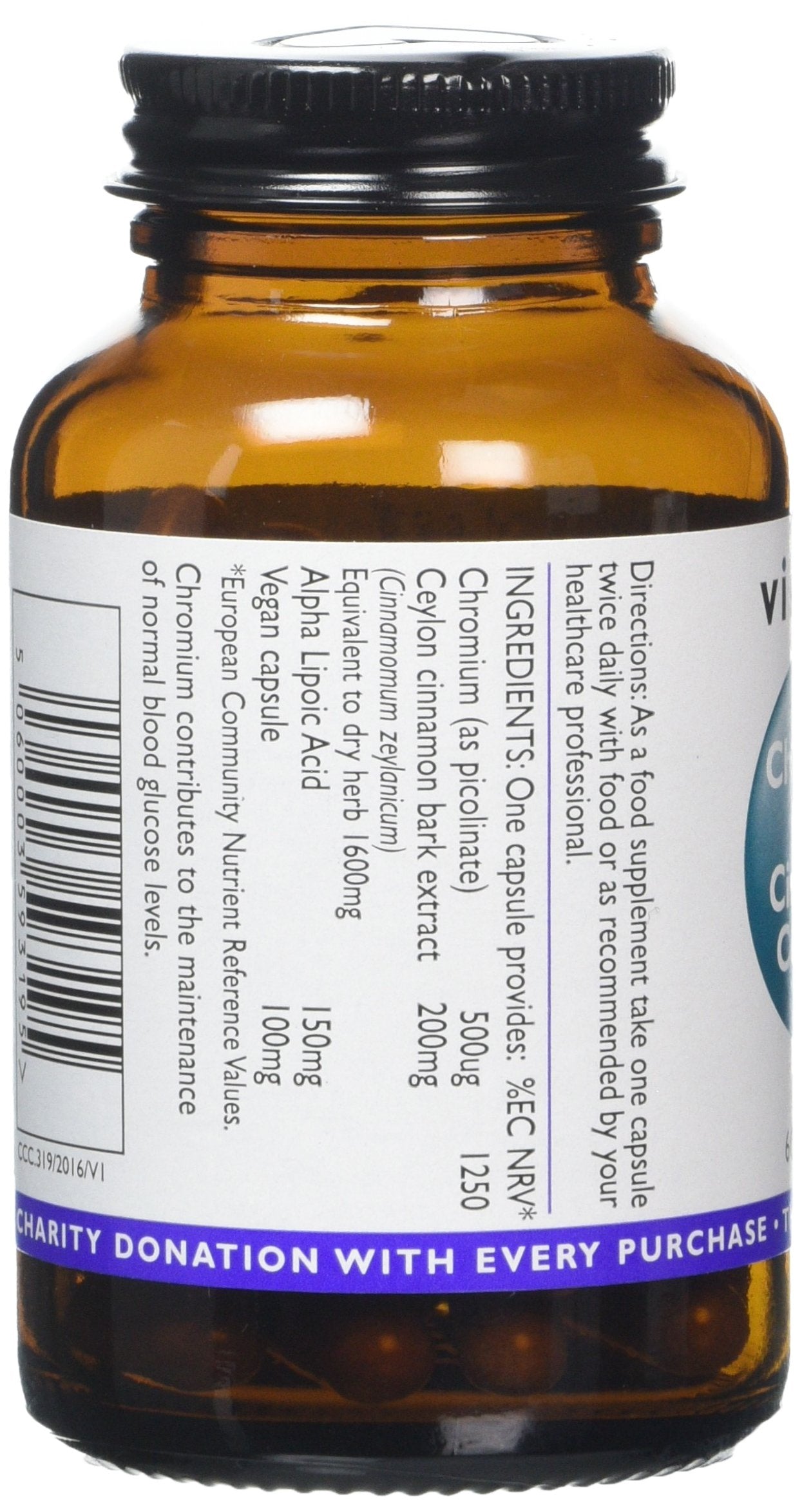 Viridian Chromium & Cinnamon Complex - 60 Capsules