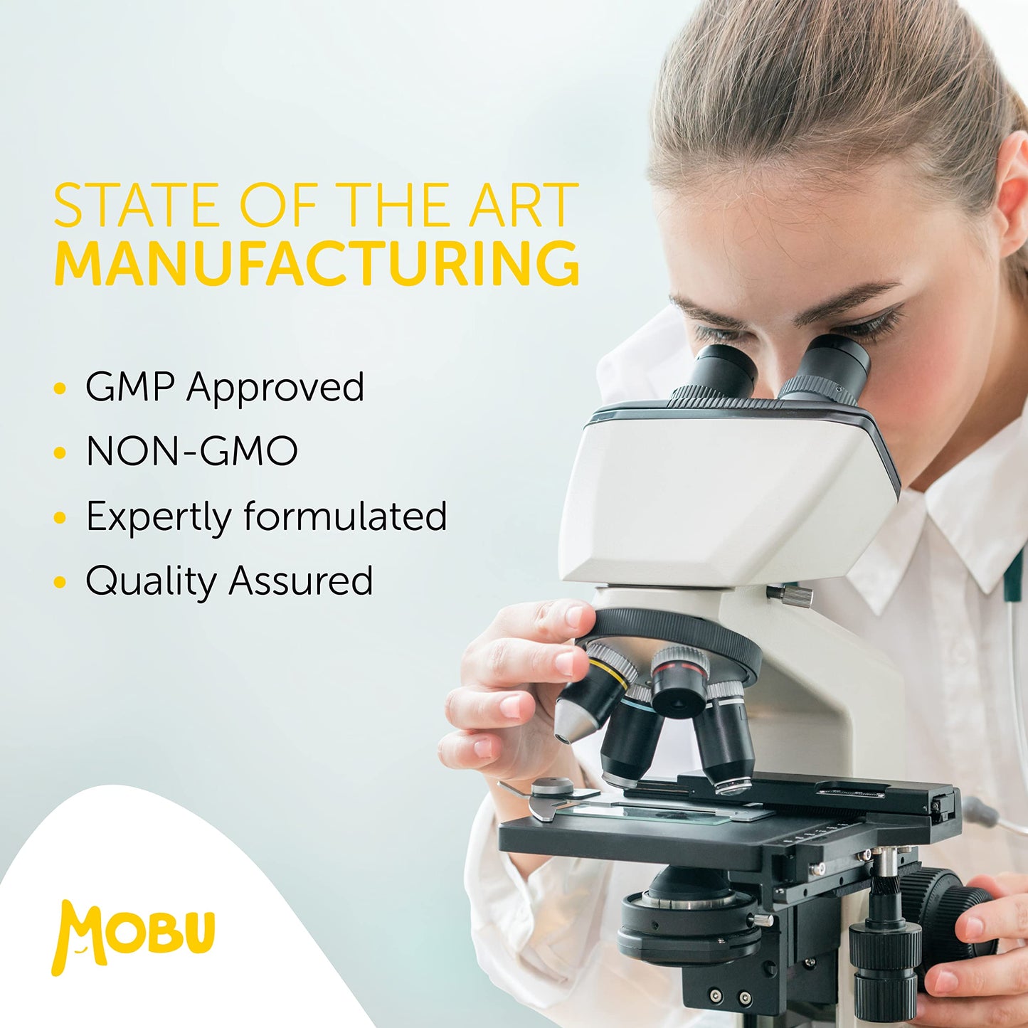 MOBU - Acidophilus Lactobacillus 50mg Probiotic - 500 Million CFU - Supports Healthy Gut Microbiome and Digestion System - Reduce Bloating - UK Made - GMP Approved - 120 Tablets