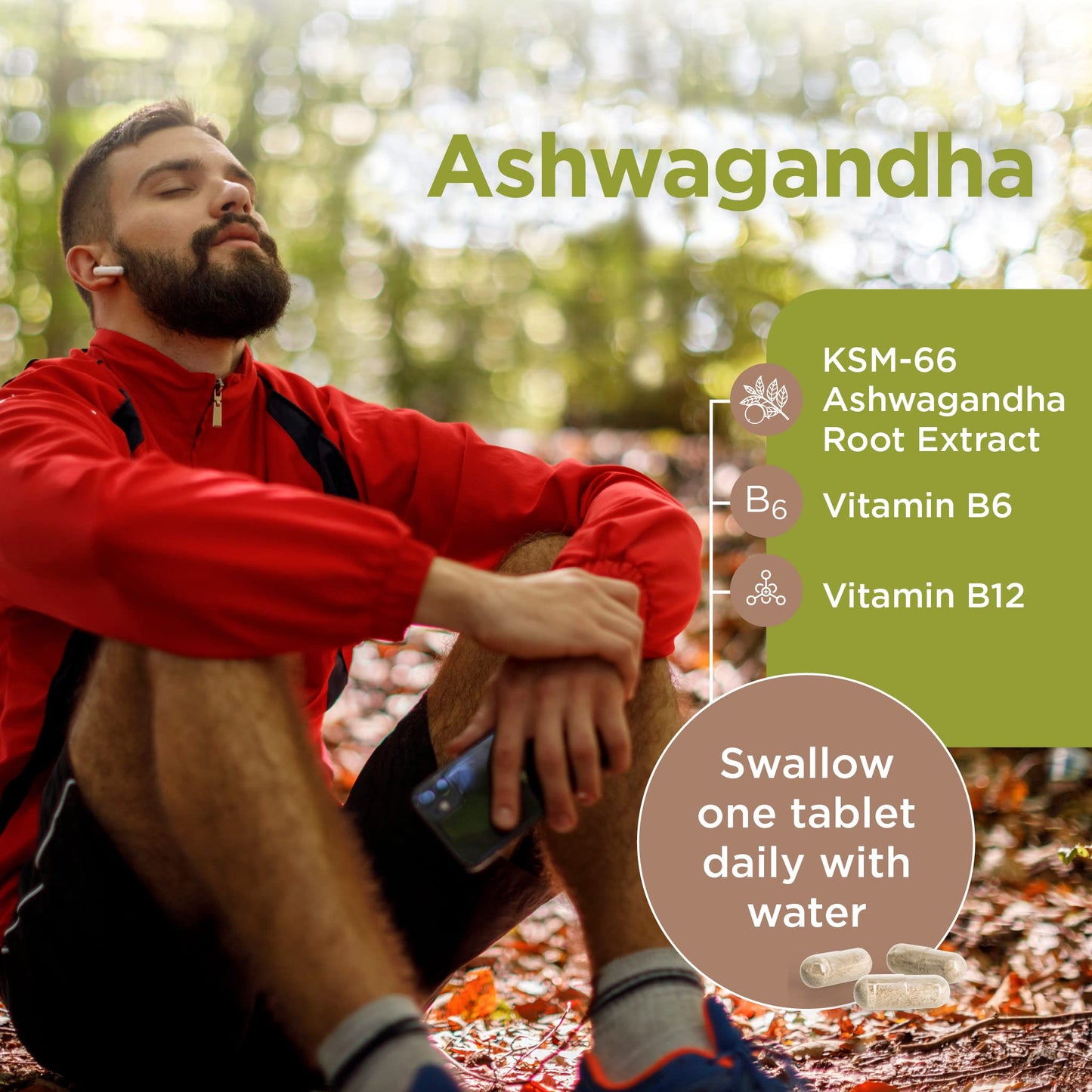 Healthspan Ashwagandha | 60 Capsules | Supports Relaxation & Mental Wellbeing | 500mg KSM-66 Ashwagandha | Added Vitamins B6 & B12 | Ayurvedic | Vegan