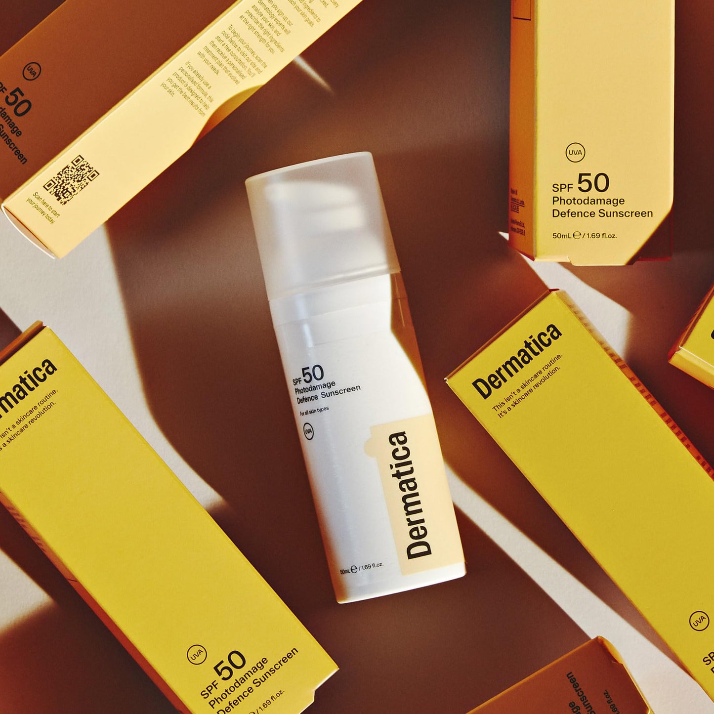 Dermatica SPF 50 Photodamage Defence Sunscreen | Anti-Ageing and Anti-Wrinkle I Fast Absorbing Lightweight Cream | Fragrance Free (50ml)