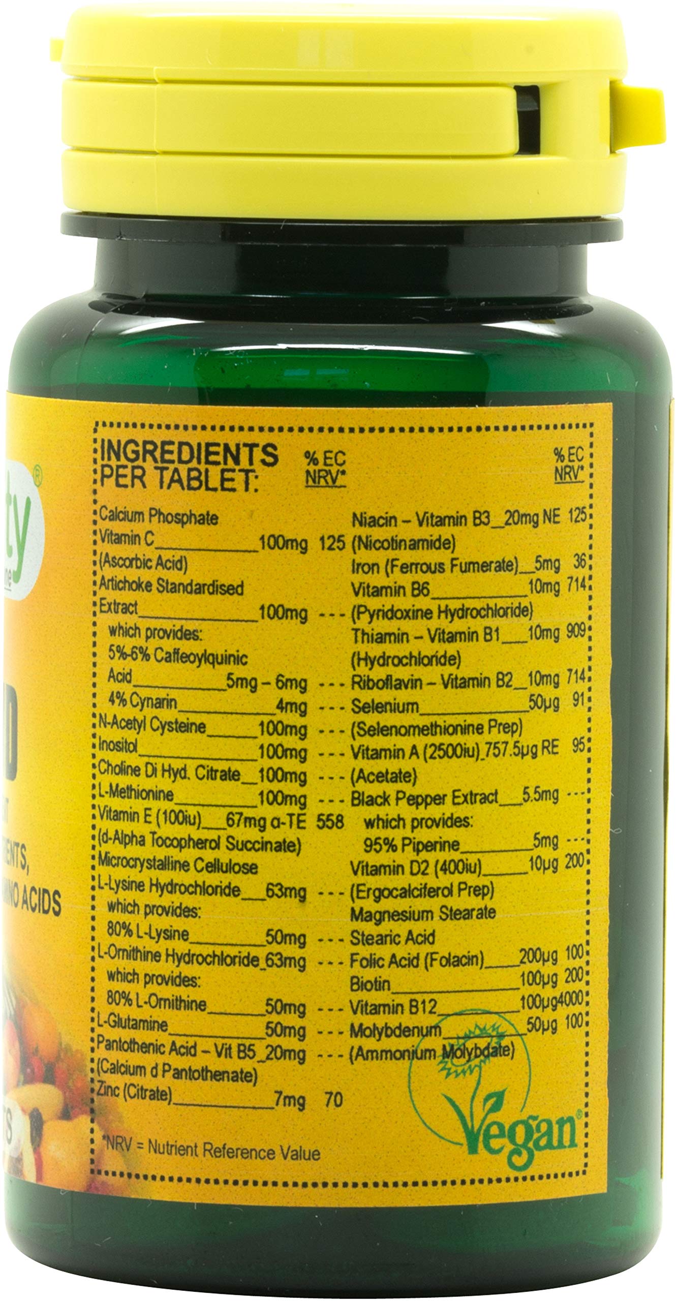 Veganicity Liver Kind : One-a-Day Multi Nutrient Supplement for Liver Support : 30 Tablets