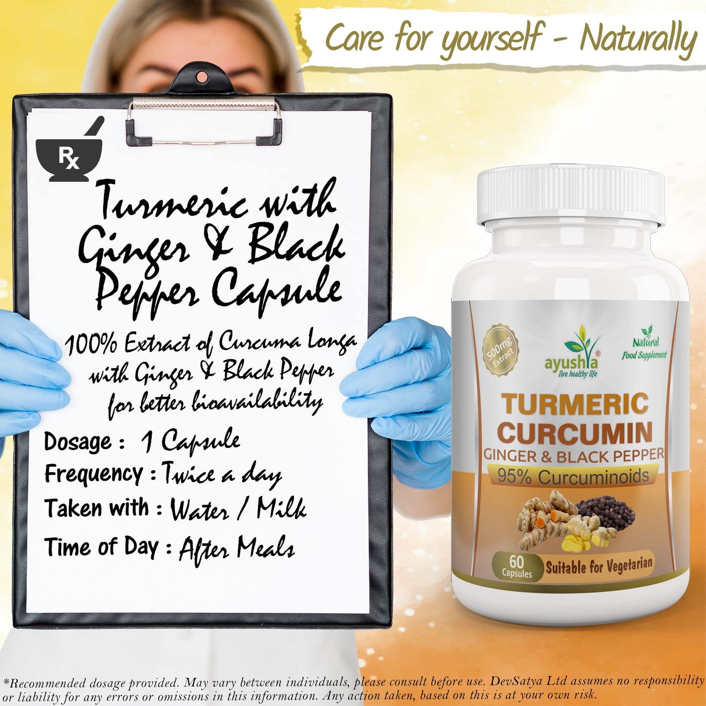 Turmeric with Ginger and Black Pepper Capsule
