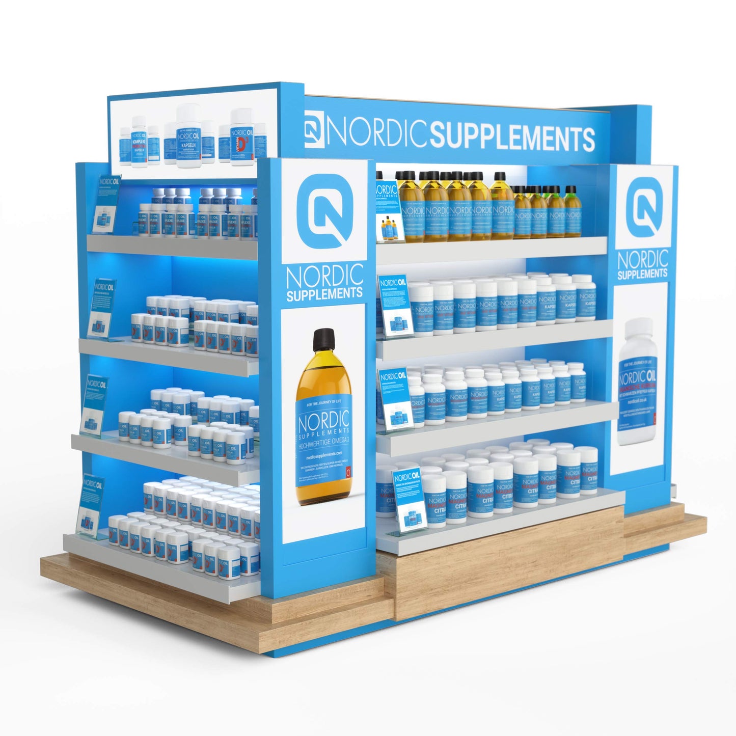 Nordic Supplements Omega 3 Fish Oil 1000mg with Vitamin D 4000iu and K2 100ug - 180 Capsules Supplements