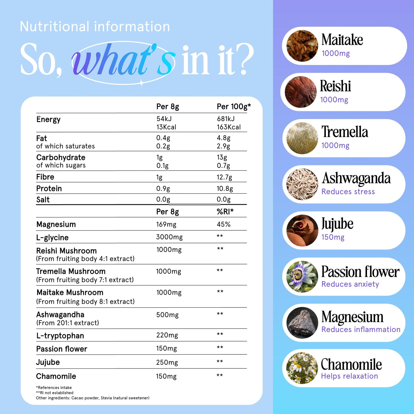 Space Goods Spacegoods Astro Dust 240g ℮, 30 Servings, Contains Magnesium and Ashwagandha, Relax Unwind & Sleep Deeply, Soothe Body & Mind, Chai Flavour