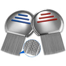 Generic 2 Pack Lice Nit Combs, High Grade Stainless Steel Lice Combs, Reusable Head Lice Treatment Combs with Double Sided Teeth, Lice Eraser Extra Strong Tooth Head Louse Nit Remover Comb for Adults/Pets