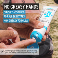 Intego Pro (SPF 50+) Sports Sunscreen | Very Water Resistant & Sweatproof Sun Cream with Zinc Oxide | Non Greasy Formula Suncream Approved by Athletes | Reef Safe, Fragrance Free, Hypoallergenic