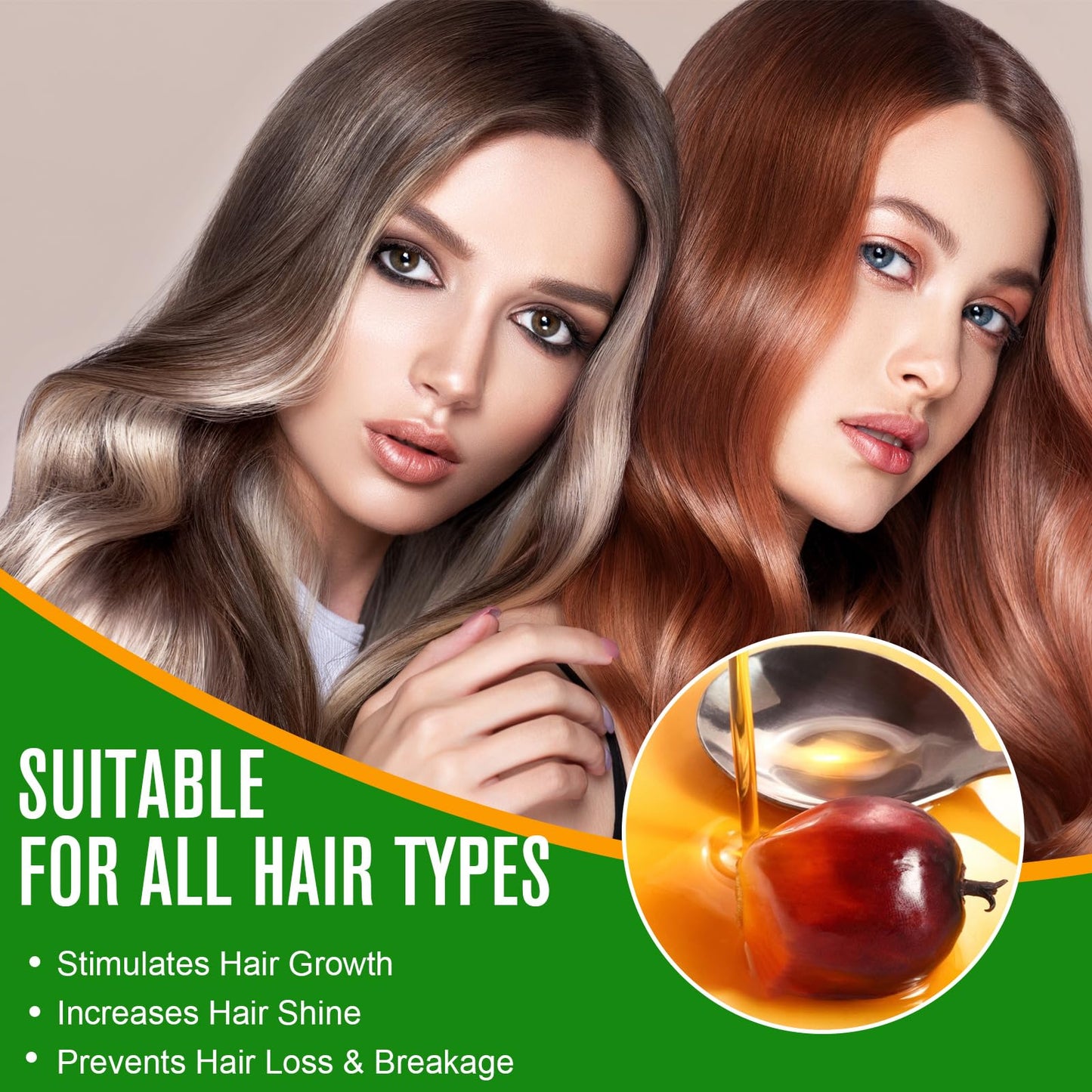 GMOLARSUSCO Batana Oil for Hair Growth with Scalp Massager, 100% Pure & Natural Raw Batana Oil from Honduras, Repairs Demaged Hair, Reduce Hair Loss for Healthier Thicker Fuller Hair 60ML