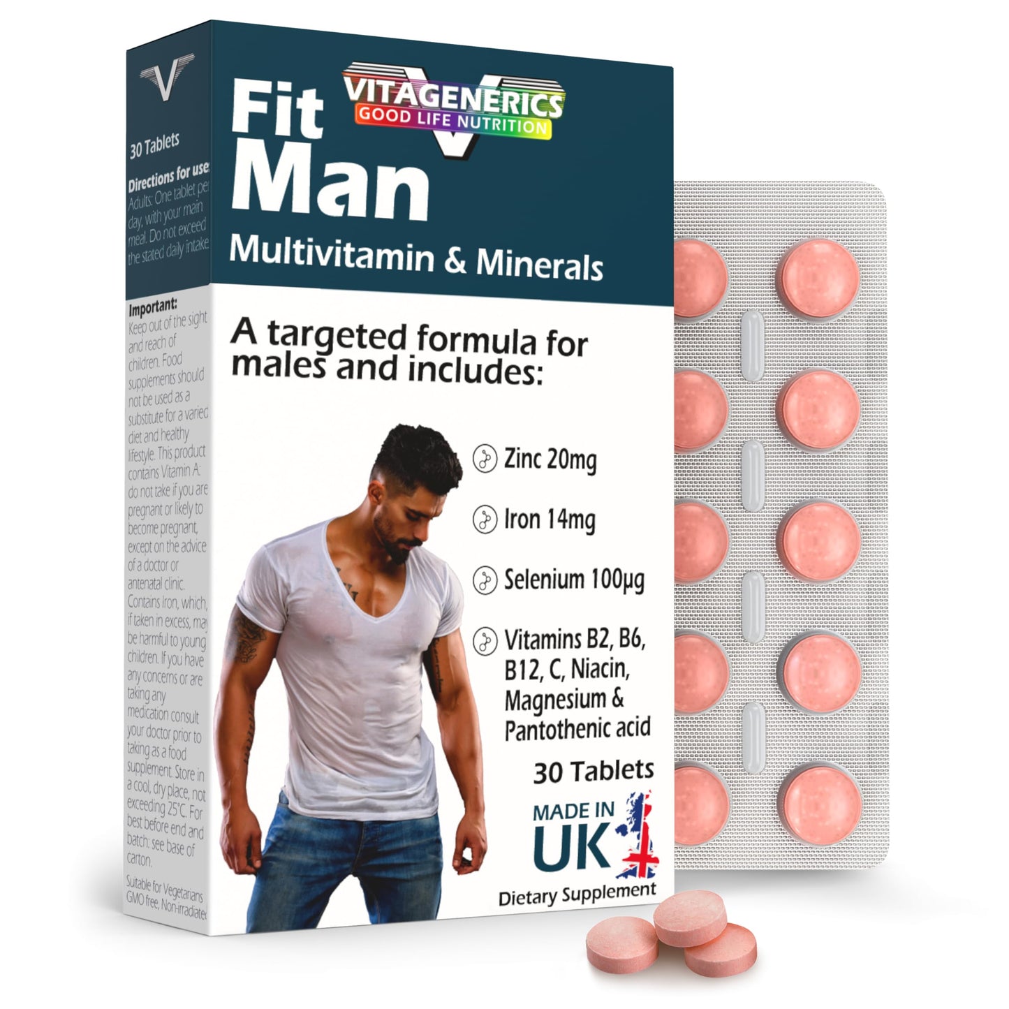 VITAGENERICS Fitman Multivitamins and Minerals 30 Tablets