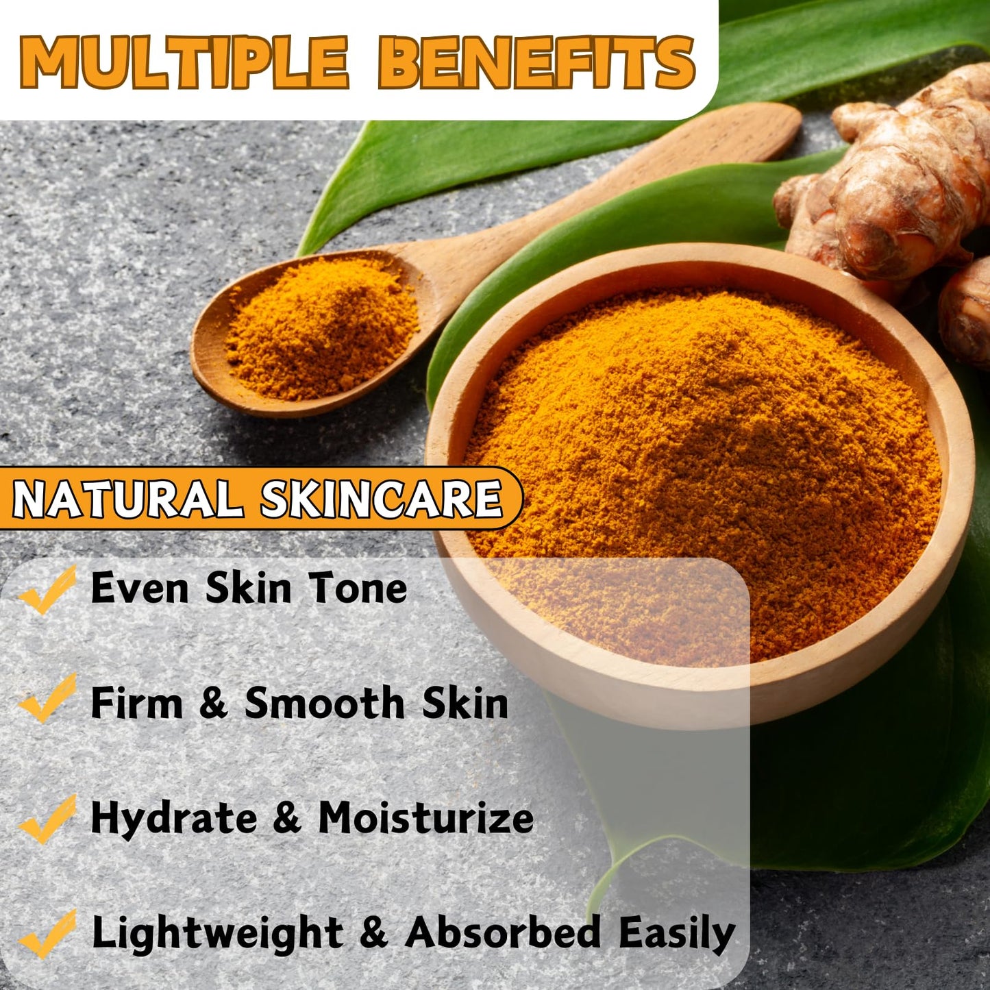 Turmeric Body Oil Gel, Body Oil for Women, Turmeric Massage Oil for Face & Body, Hydrating Nature Essential Oil, Anti Winkle Body Moisturiser, Turmeric Facial Oil Gel for Dark Spots, 200ml