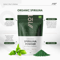 Organic Spirulina Powder 100g – 100% Cold Pressed – Resealable and Recyclable Pouch – by Alpha01