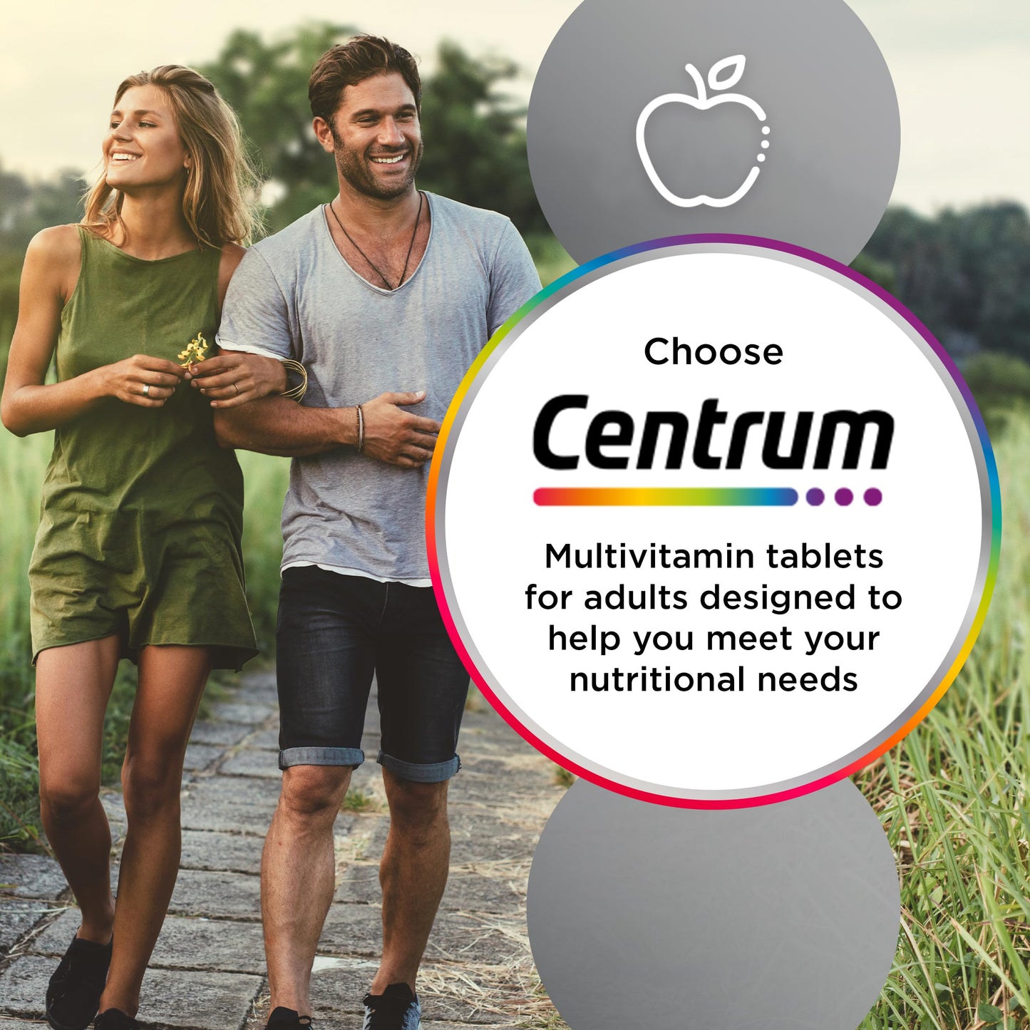 Centrum Advance Multivitamin Tablets for Men and Women, Vitamins with 24 Essential Nutrients, including Vitamin C, D, and Zinc, 100 ct (Packaging and Tablet colour may vary slightly)