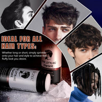 PLOBRT Hair Styling Powder for Men, 2 PCS Hair Texture Powder, Natural Look Mens Styling Powder- Matte Texture Long-lasting Hold- Easy to Apply, non-greasy