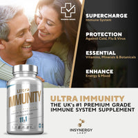 Ultra Premium Immune System Booster Supplement - Ultra Immunity | Immune System Support | Vitamin D, Vitamin C, Zinc, B12, Multivitamin 120 Capsules