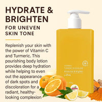 Prosperina Turmeric and Vitamin C Body Lotion | Firming, Brightening,Hydrating & Anti-Aging | Targets Uneven Skin Tone, Age Spots & Sun Damage – For Dry, Dull Skin | 300ml