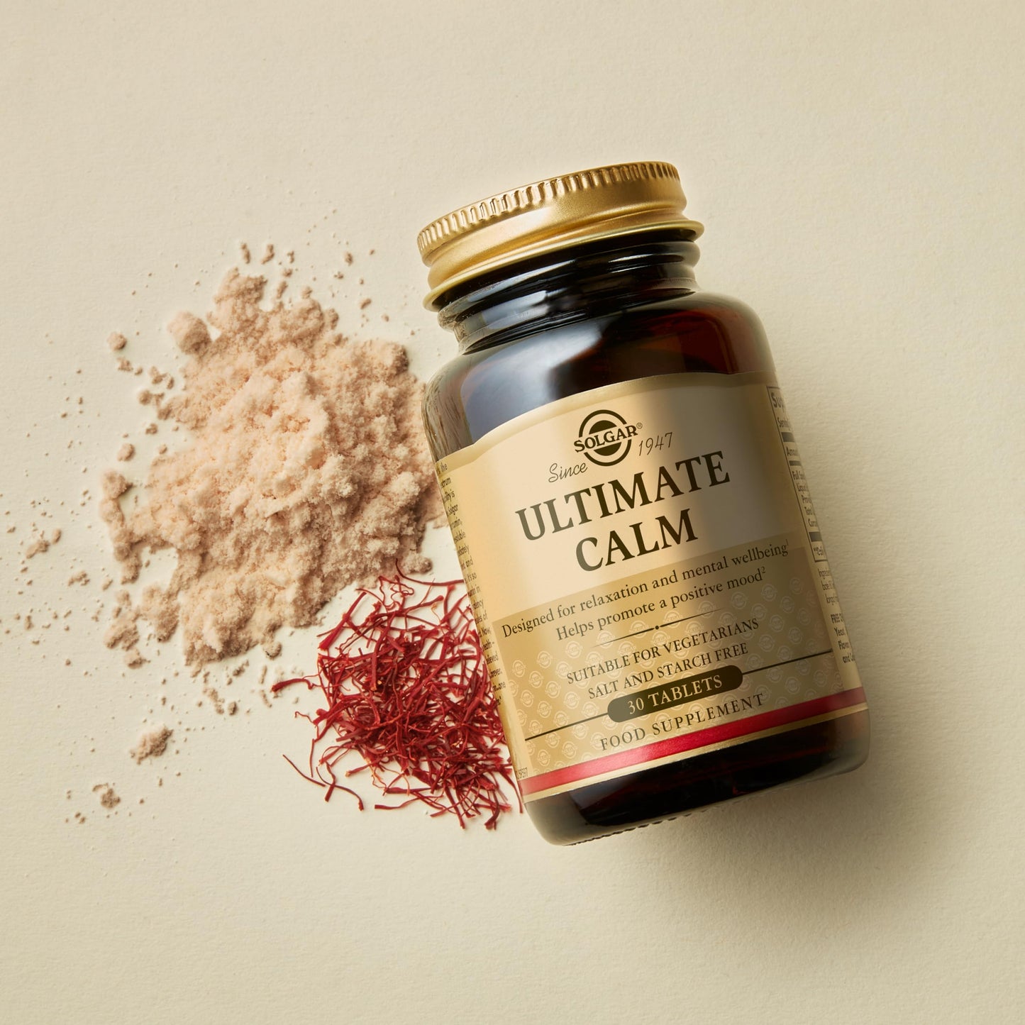 SOLGAR Solgar Ultimate Calm Tablets - Pack of 30 - Supports Relaxation and Mental Wellbeing - Vegan and Gluten Free Gold