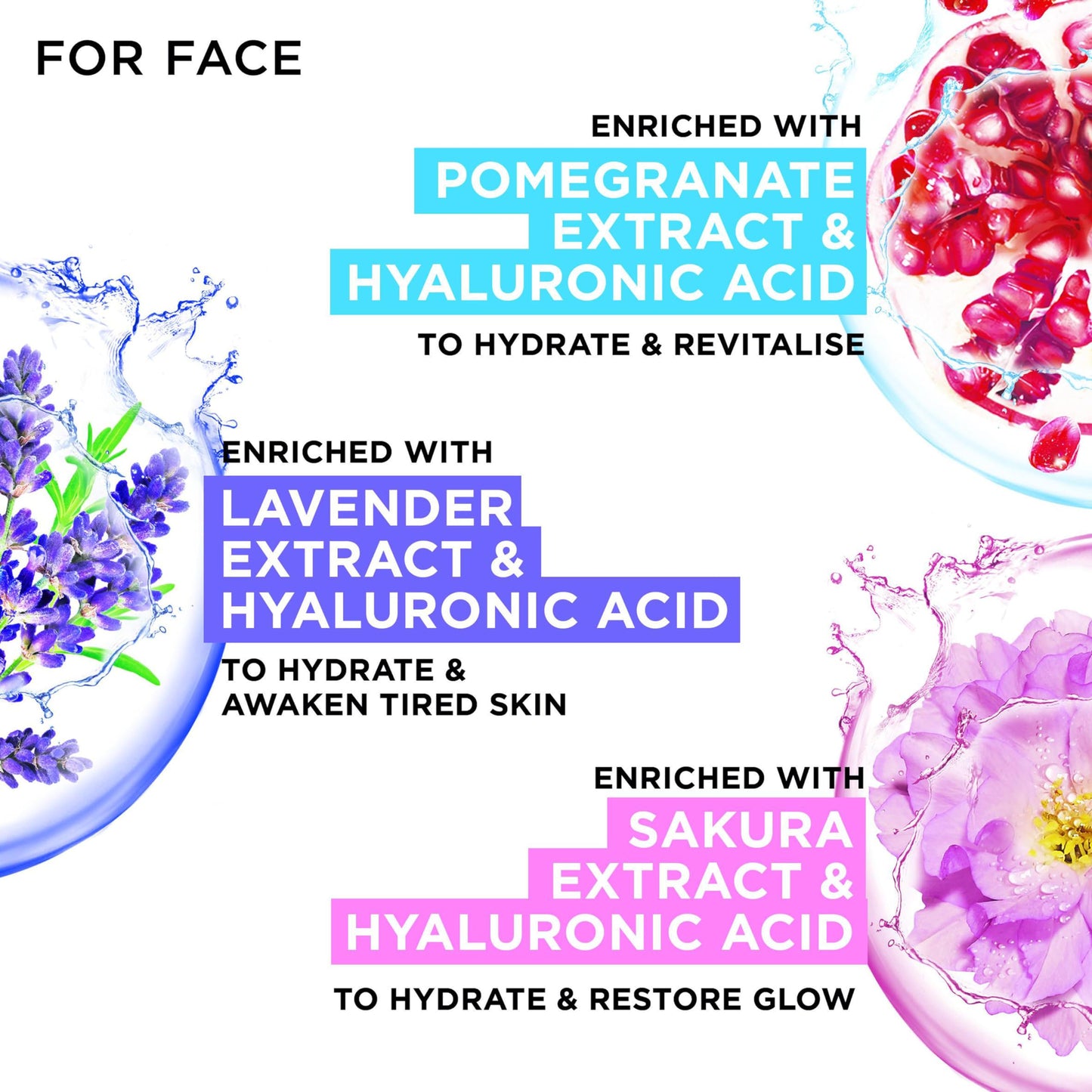 Garnier Sheet Mask Discovery Collection, Face & Eye Sheet Mask set for Dehydrated, Dull and Tired Skin, with glycerin and hyaluronic acid - Pack of 5 Sheet Masks