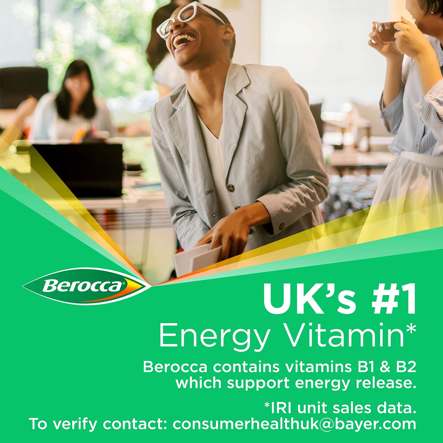 Berocca Vitamin C Effervescent Tablets, with Magnesium, Vitamin B12 & Vitamin B Complex, Orange Flavour, 1 Pack of 15 Tablets - 2 Weeks Supply